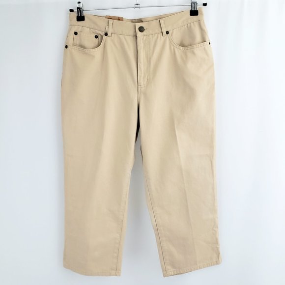 Lauren Ralph Lauren Pants - Lauren Ralph Lauren Jeans Co. Mid-Calf Chino Pants Size 8 Tan 21" Inseam Cotton